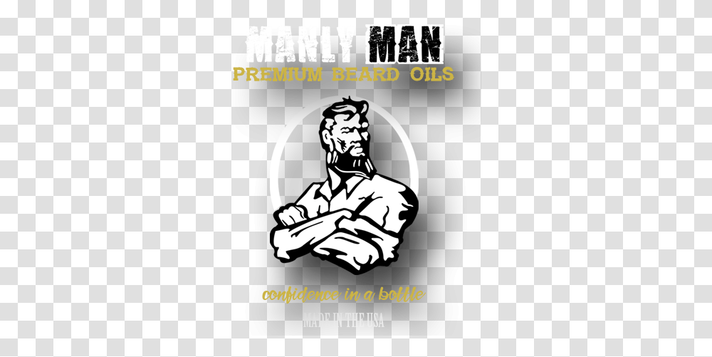 Manly Man Original Blend Premium Beard Oil Men With Beard Logo, Poster, Advertisement, Flyer, Paper Transparent Png