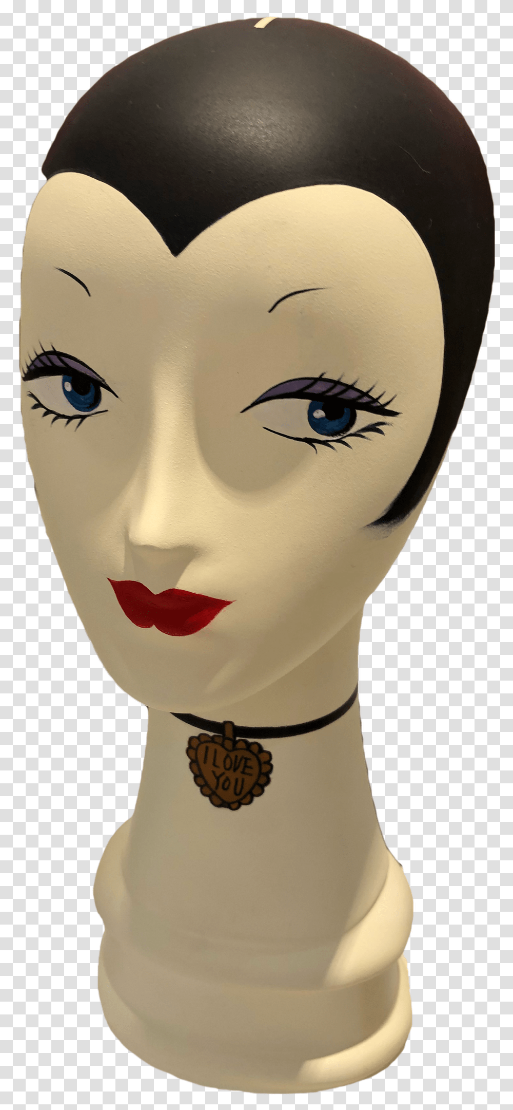 Mannequin Head Woman Retro Vintage Face 1930s Bust, Snowman, Winter, Outdoors, Nature Transparent Png