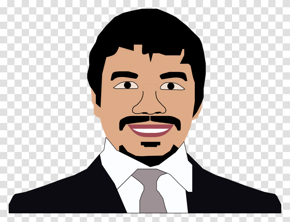 Manny Pacquiao Clipart, Face, Person, Human, Tie Transparent Png