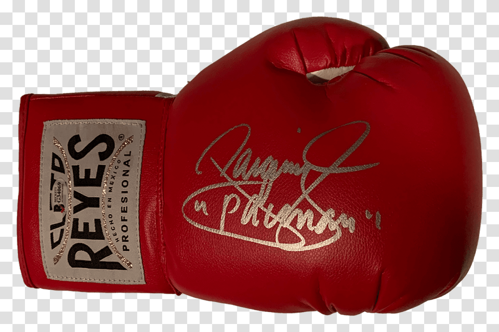 Manny Pacquiao Signed Red Cleto Reyes Boxing Glove Inscribed Pacman Logo, Coke, Beverage, Coca, Drink Transparent Png