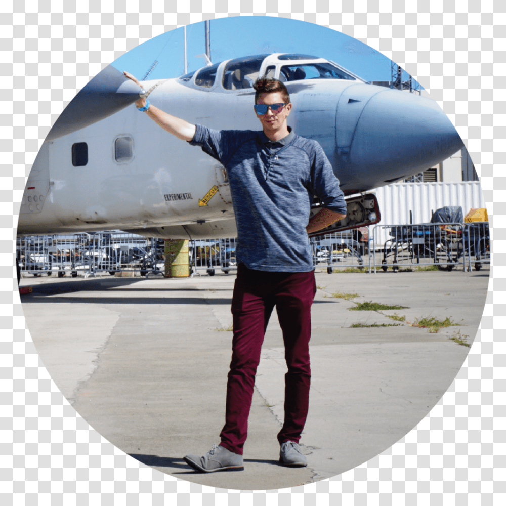 Mano Barkovics Profile Jet Aircraft, Person, Shoe, Airport Transparent Png