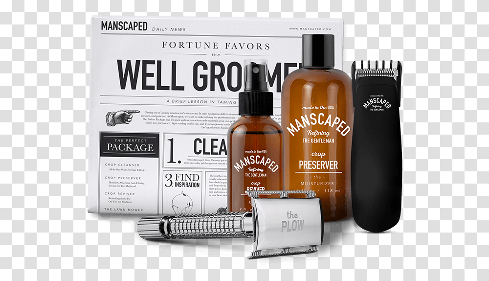 Manscaped The Perfect Package, Bottle, Label, Cosmetics Transparent Png