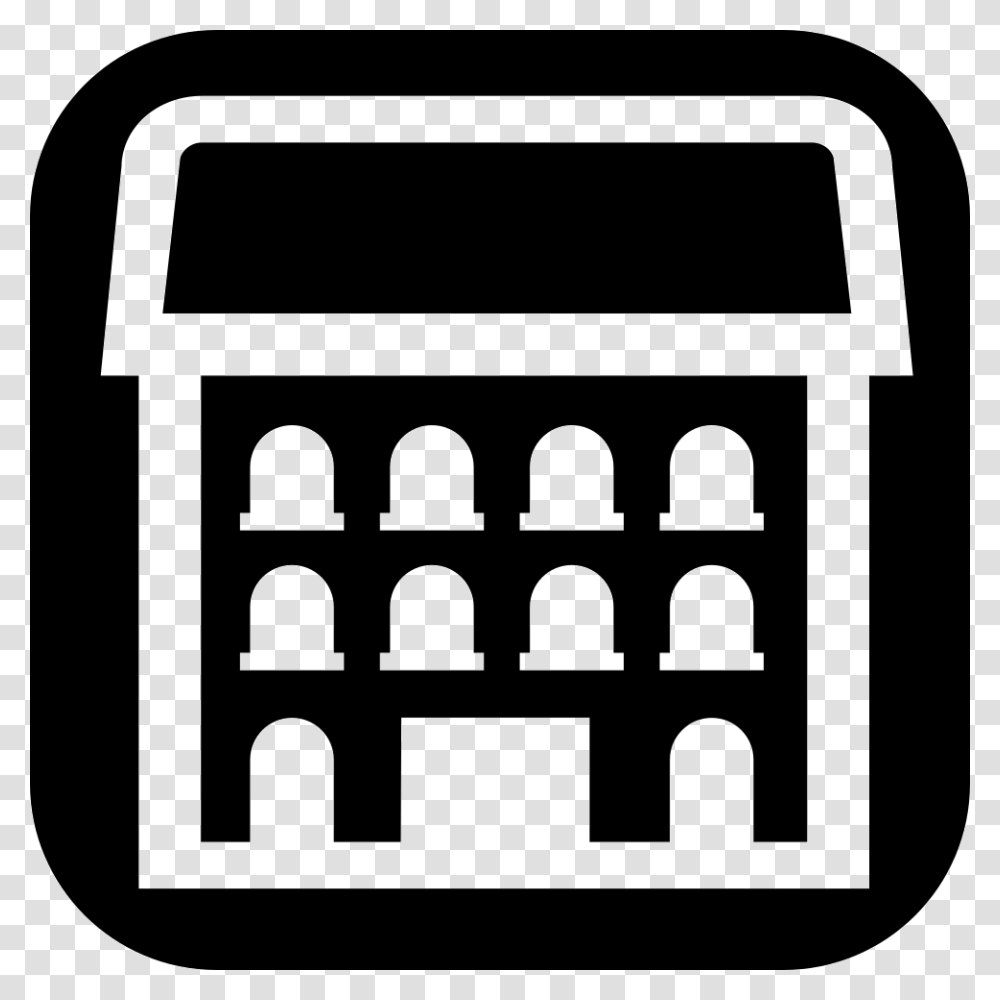 Mansion Inside A Square Icon Free Download, Sport, Sports, First Aid, Stencil Transparent Png