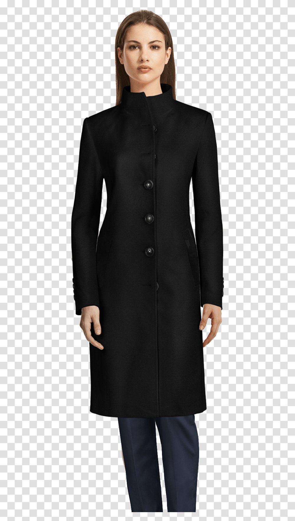Manteau Col Mao Femme, Apparel, Overcoat, Suit Transparent Png
