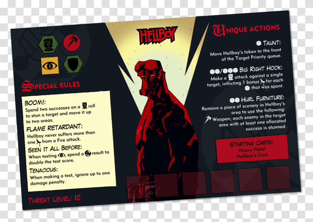 Mantic Games Hellboy Board Game Sheet, Advertisement, Poster, Flyer, Paper Transparent Png