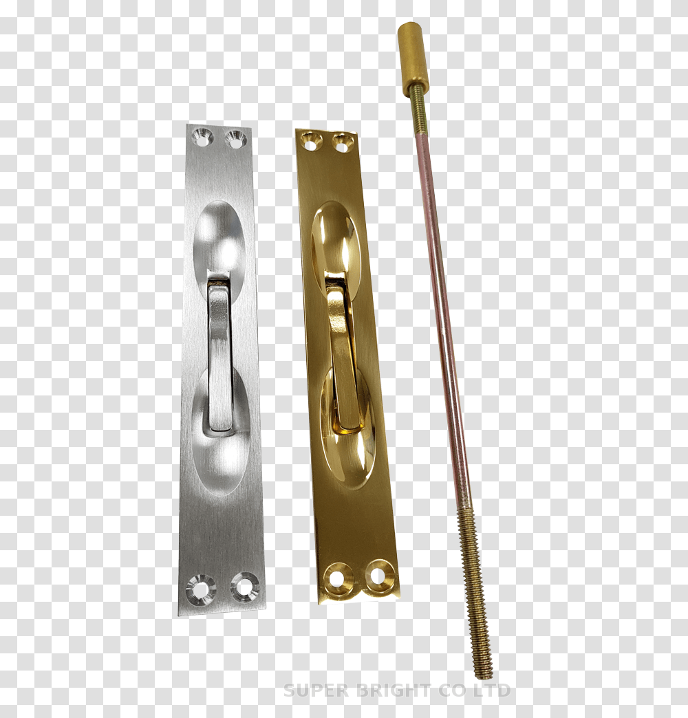 Manual Flush Bolt For Metal Door Sliding Door, Gold, Handle Transparent Png