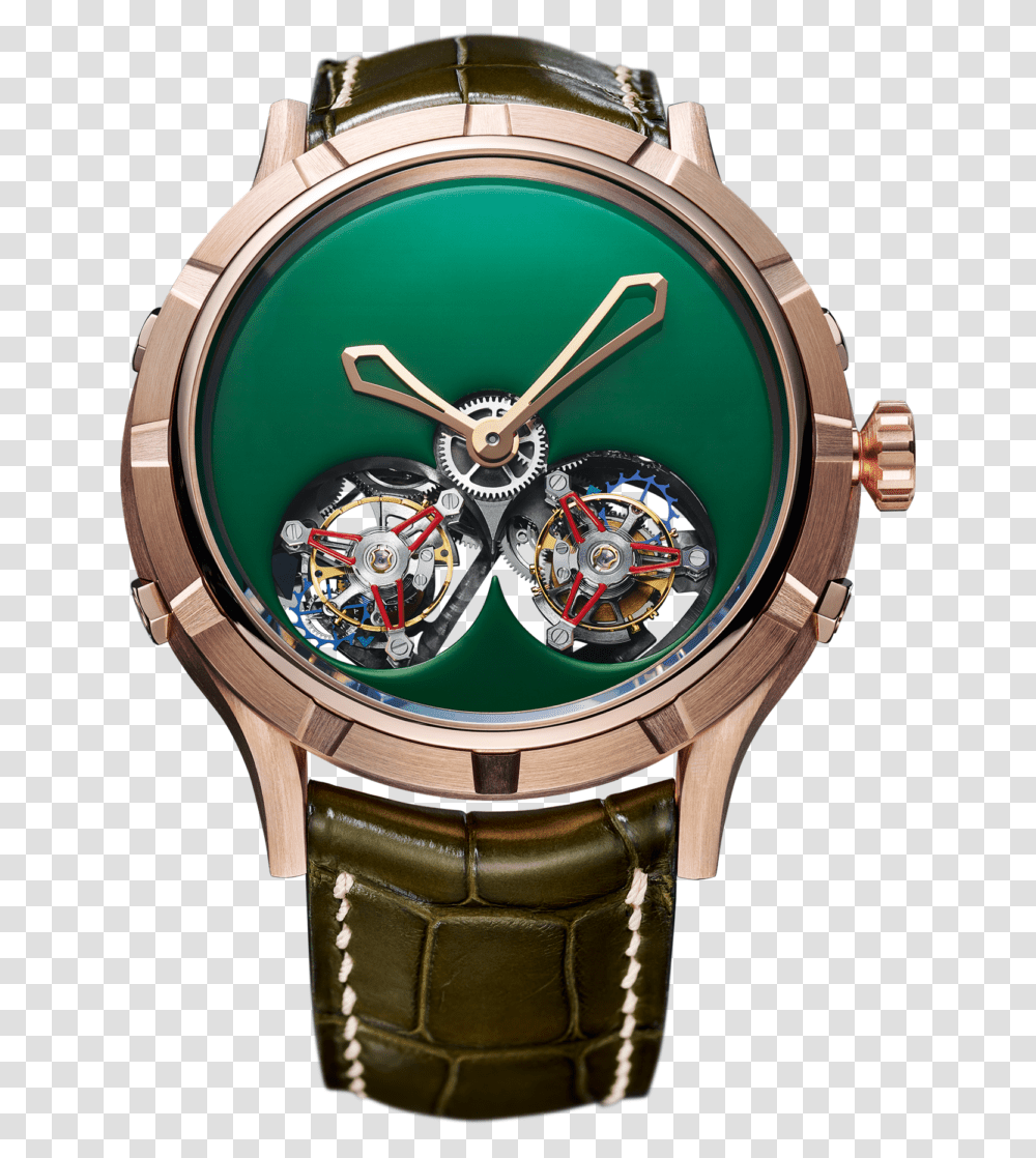 Manufacture Royale Green Watch Tourbillon, Wristwatch, Clock Tower, Architecture, Building Transparent Png