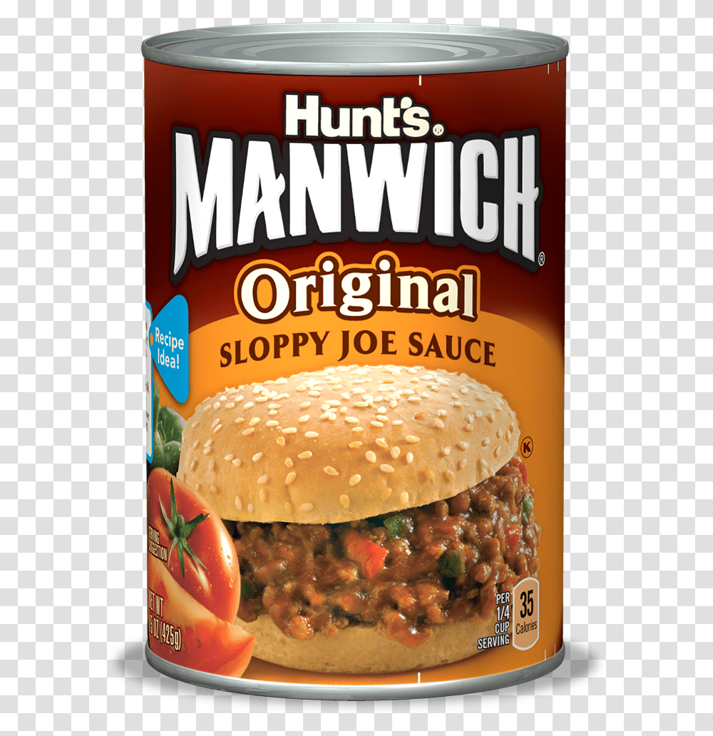 Manwich Sloppy Joe, Burger, Food, Plant, Produce Transparent Png