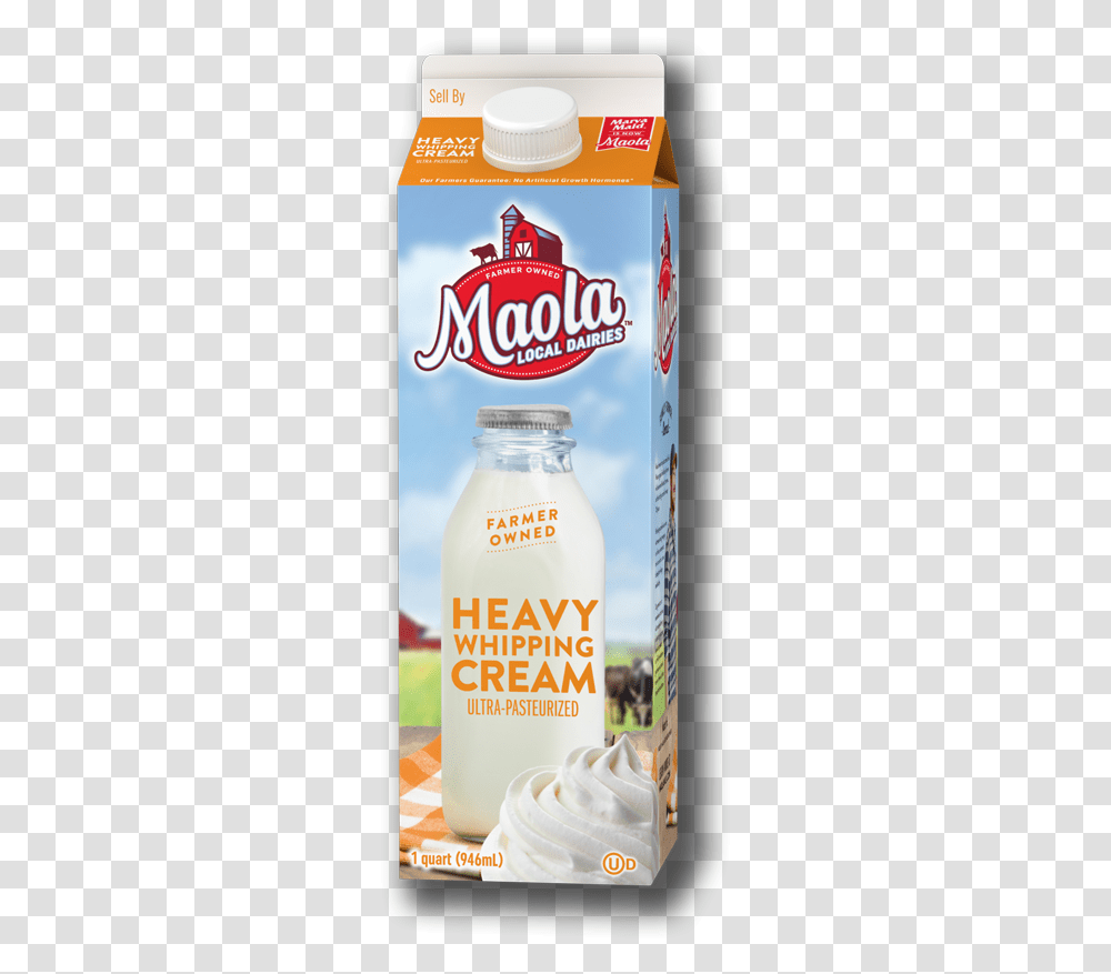 Maola Heavy Whipping Cream Quart, Milk, Beverage, Drink, Dairy Transparent Png