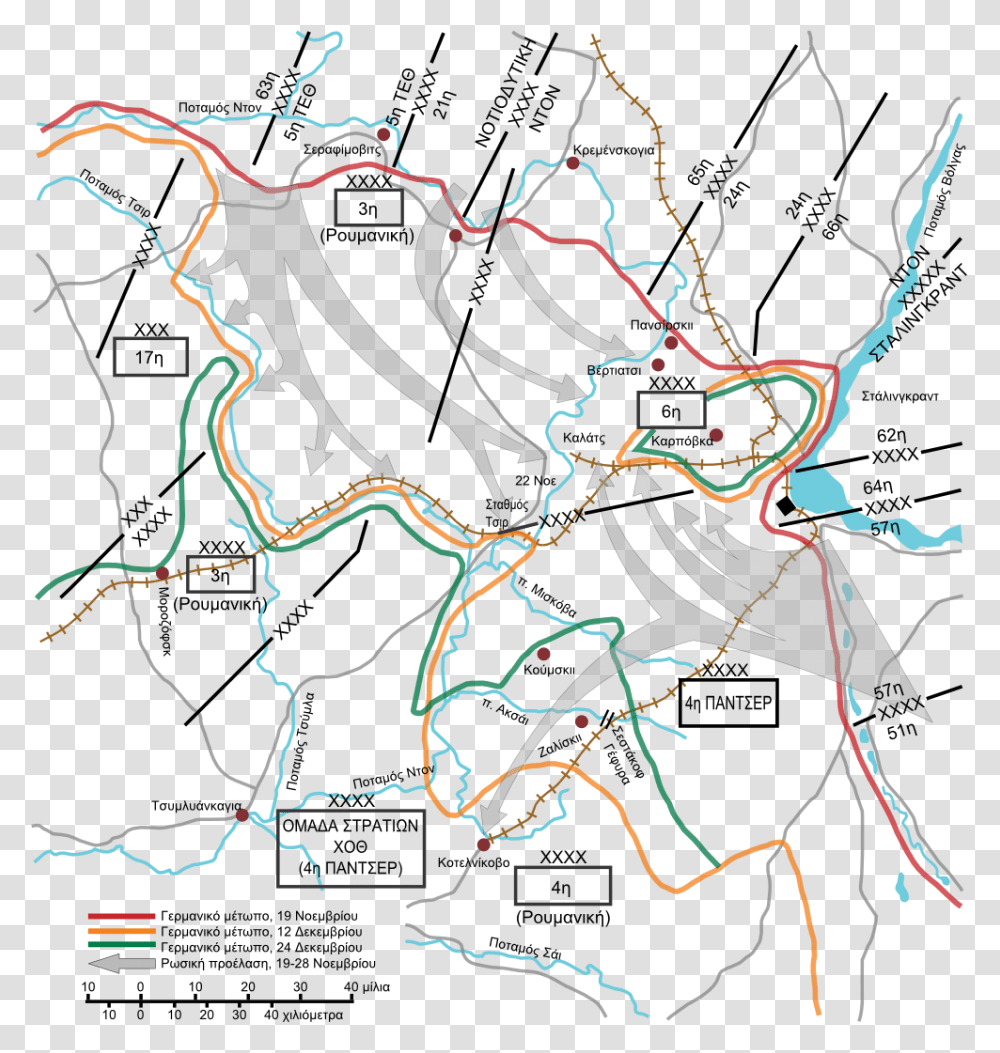 Map Battle Of Stalingrad El Operation Uranus Stalingrad, Plot, Diagram, Vegetation, Outdoors Transparent Png
