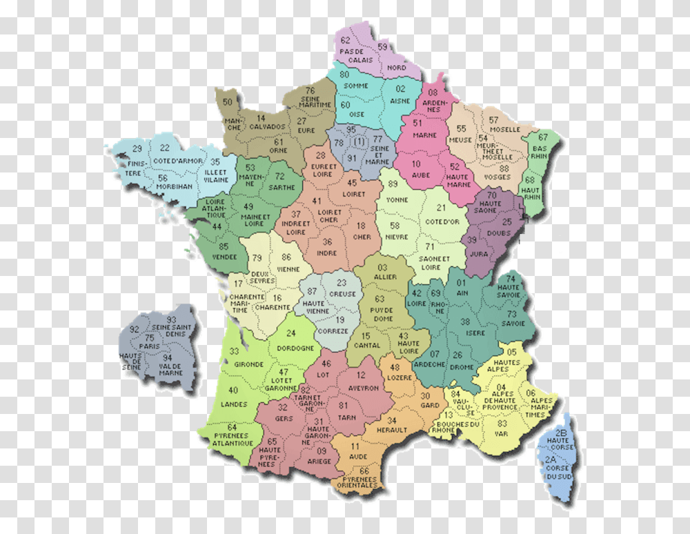 Map France Departments Ethnic Map Of France, Diagram, Atlas, Plot, Vegetation Transparent Png