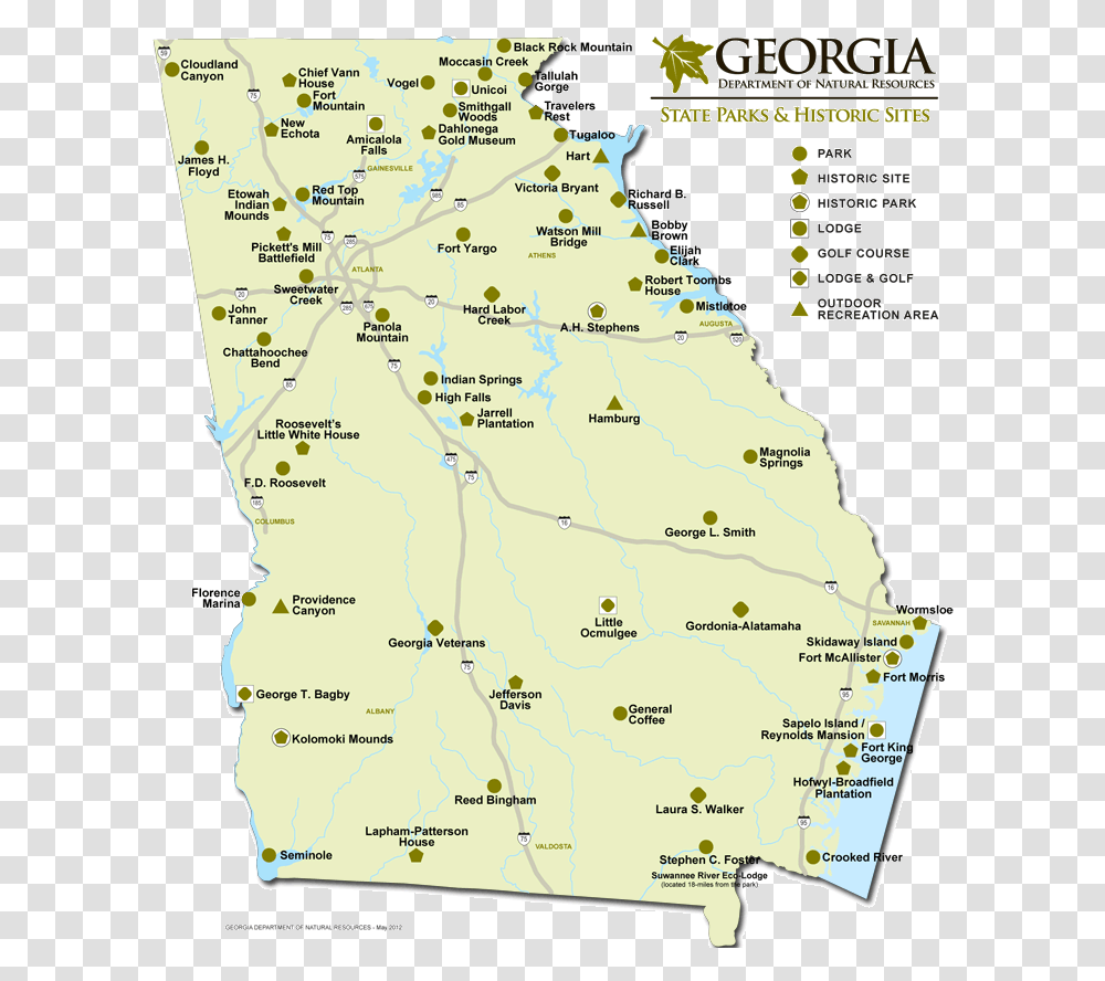 Map Georgia Usa Cities Georgia State Park Sites Map Cloudland Canyon On Georgia Map, Diagram, Atlas, Plot, Menu Transparent Png