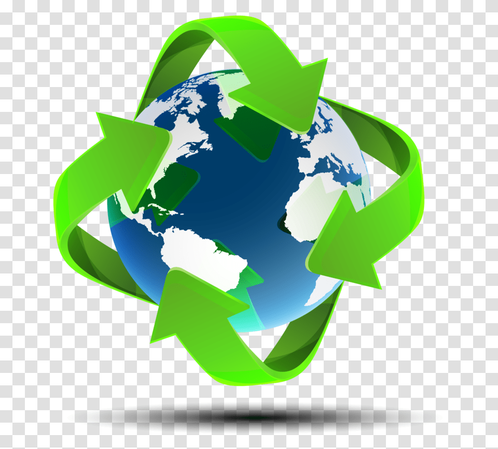 Map Globe Vector World Recycle Earth World Recycle Logo, Recycling Symbol, Green, Road Transparent Png