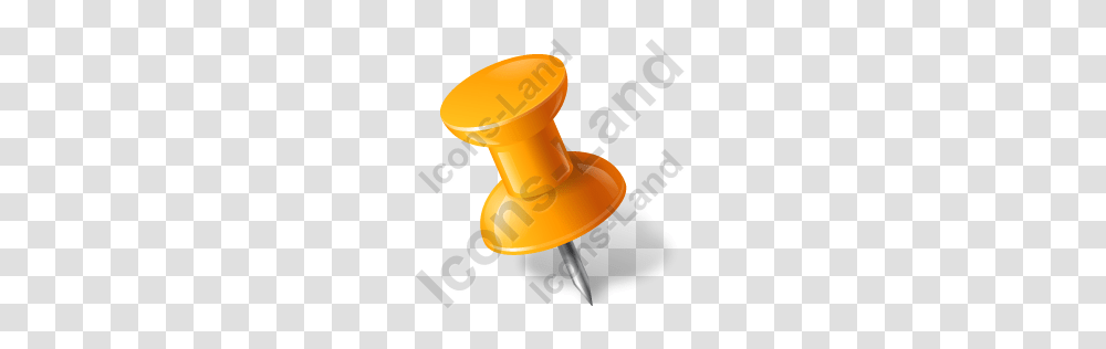 Map Marker Push Pin Left Orange Icon Pngico Icons Transparent Png