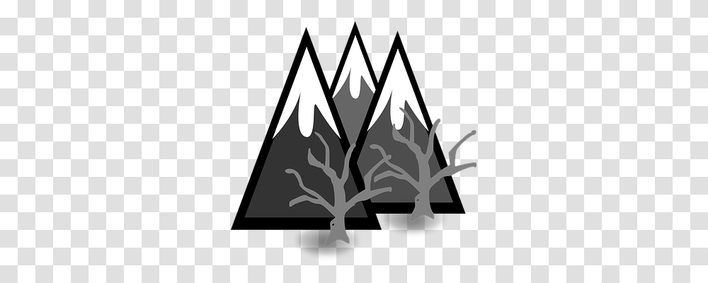 Map Mountains Nature, Stencil, Plant, Triangle Transparent Png