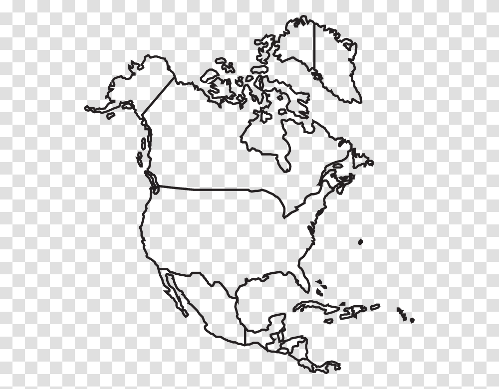 Map North America Canada Usa Mexico United Map Of North America Clip Art, Nature, Outdoors, Painting, Silhouette Transparent Png