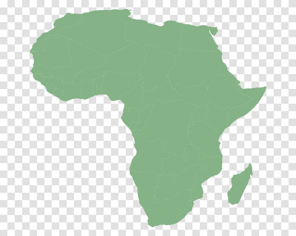 Map Of Africa With Countries In Cylindrical Equal Area Map Of Africa With Kenya Highlighted, Diagram, Plot, Atlas, Person Transparent Png