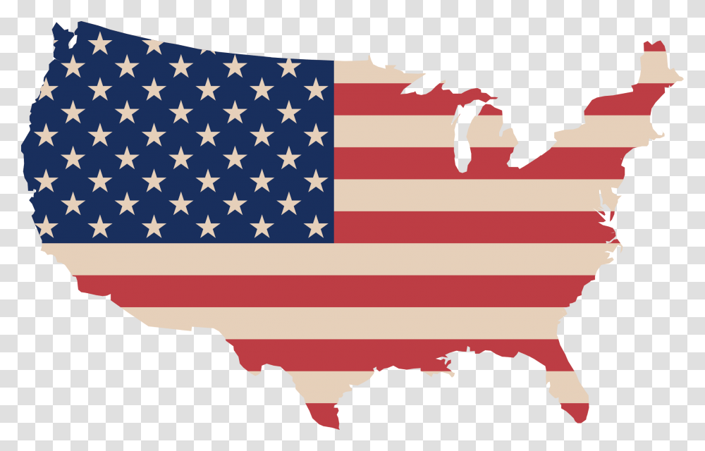 Map Of America Clipart, Flag, Person, Human Transparent Png