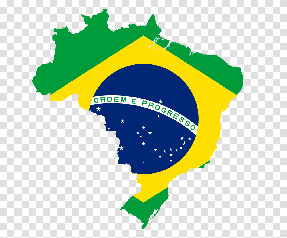 Map Of Brazil With Flag, Poster, Hat, Bathing Cap Transparent Png