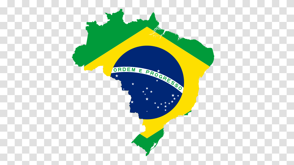 Map Of Brazil With Flag, Poster, Hat, Hardhat Transparent Png