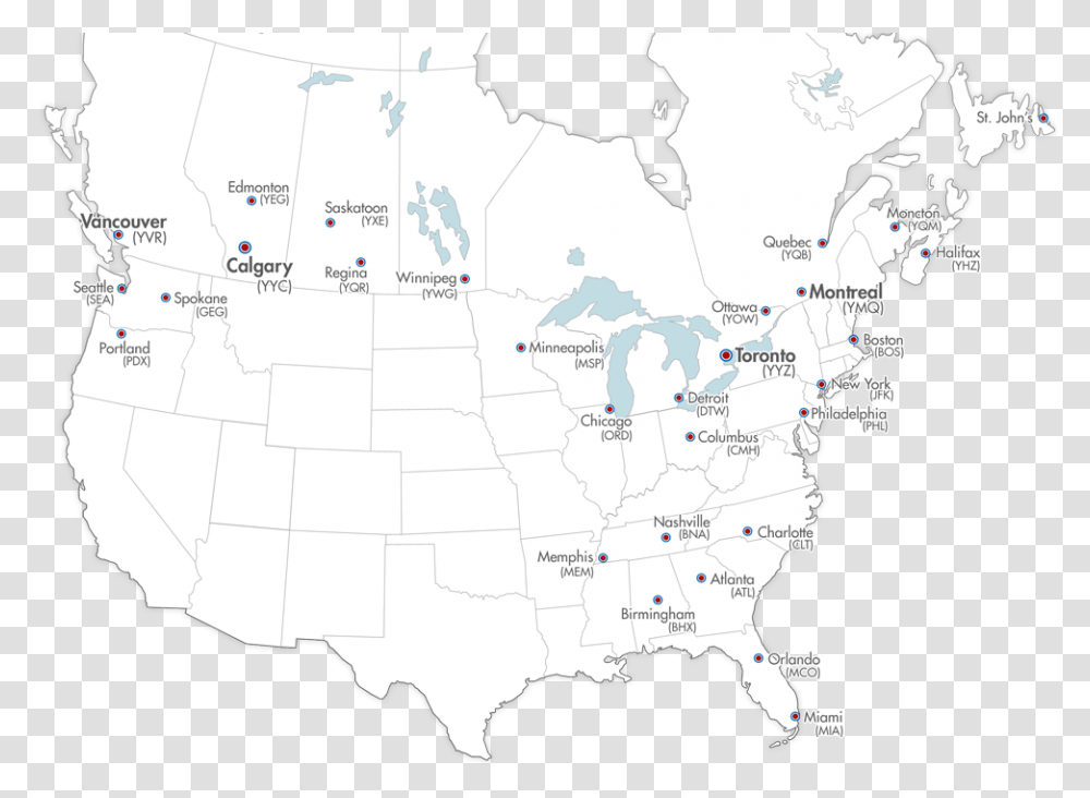 Map Of Canada And Usa, Diagram, Plot, Atlas, Vegetation Transparent Png