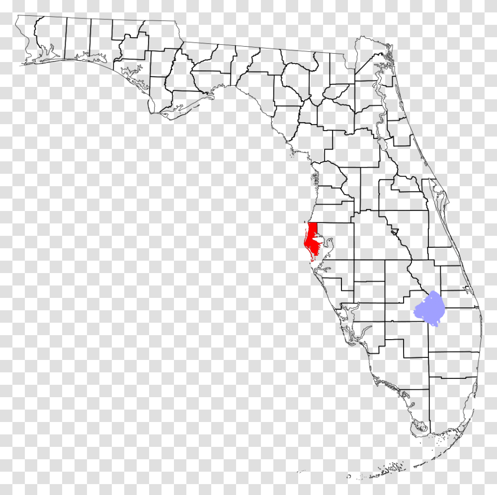 Map Of Florida Highlighting Pinellas County, Tie, Accessories Transparent Png