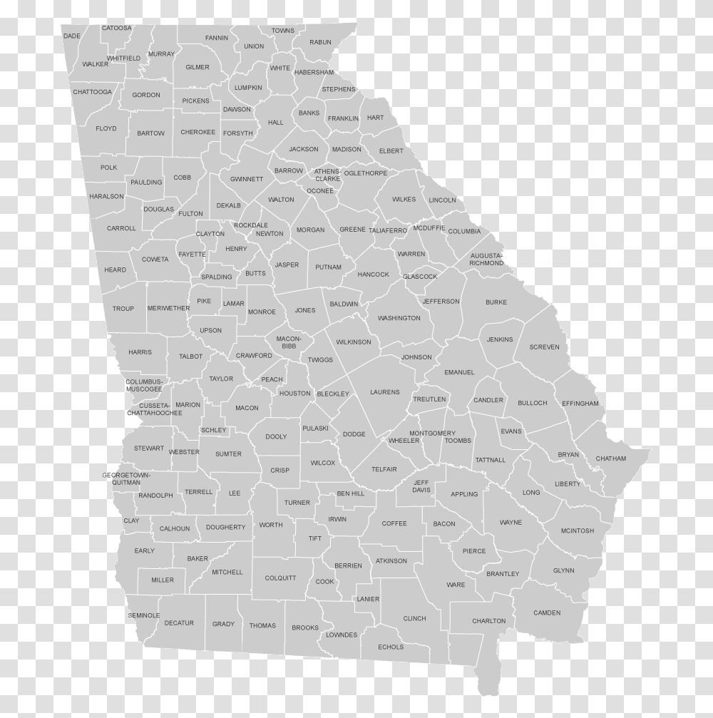 Map Of Georgia Counties Cartoons Map Of Georgia Counties, Computer Keyboard, Rug, Shoreline Transparent Png