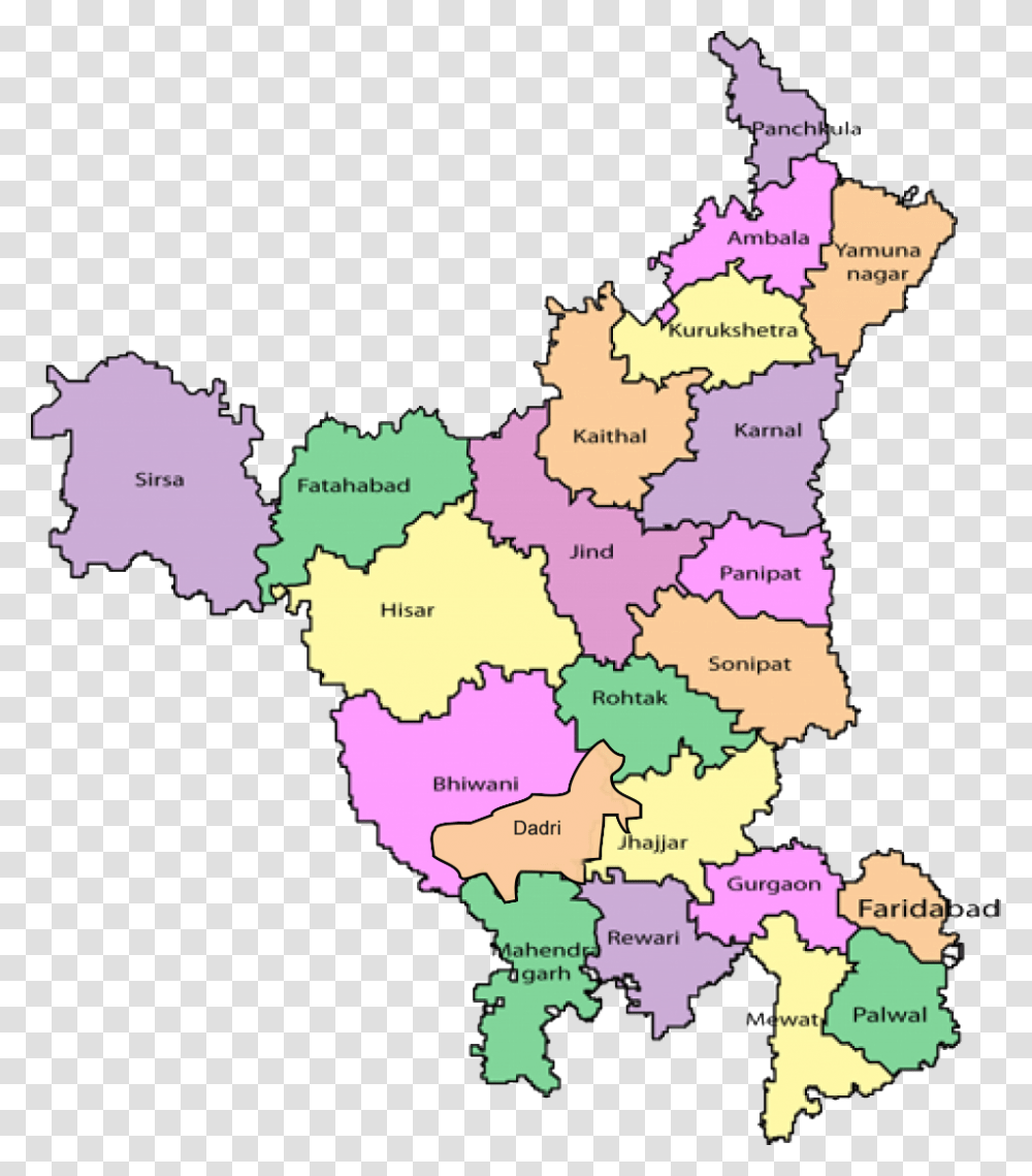 Map Of Haryana 2018, Diagram, Atlas, Plot Transparent Png