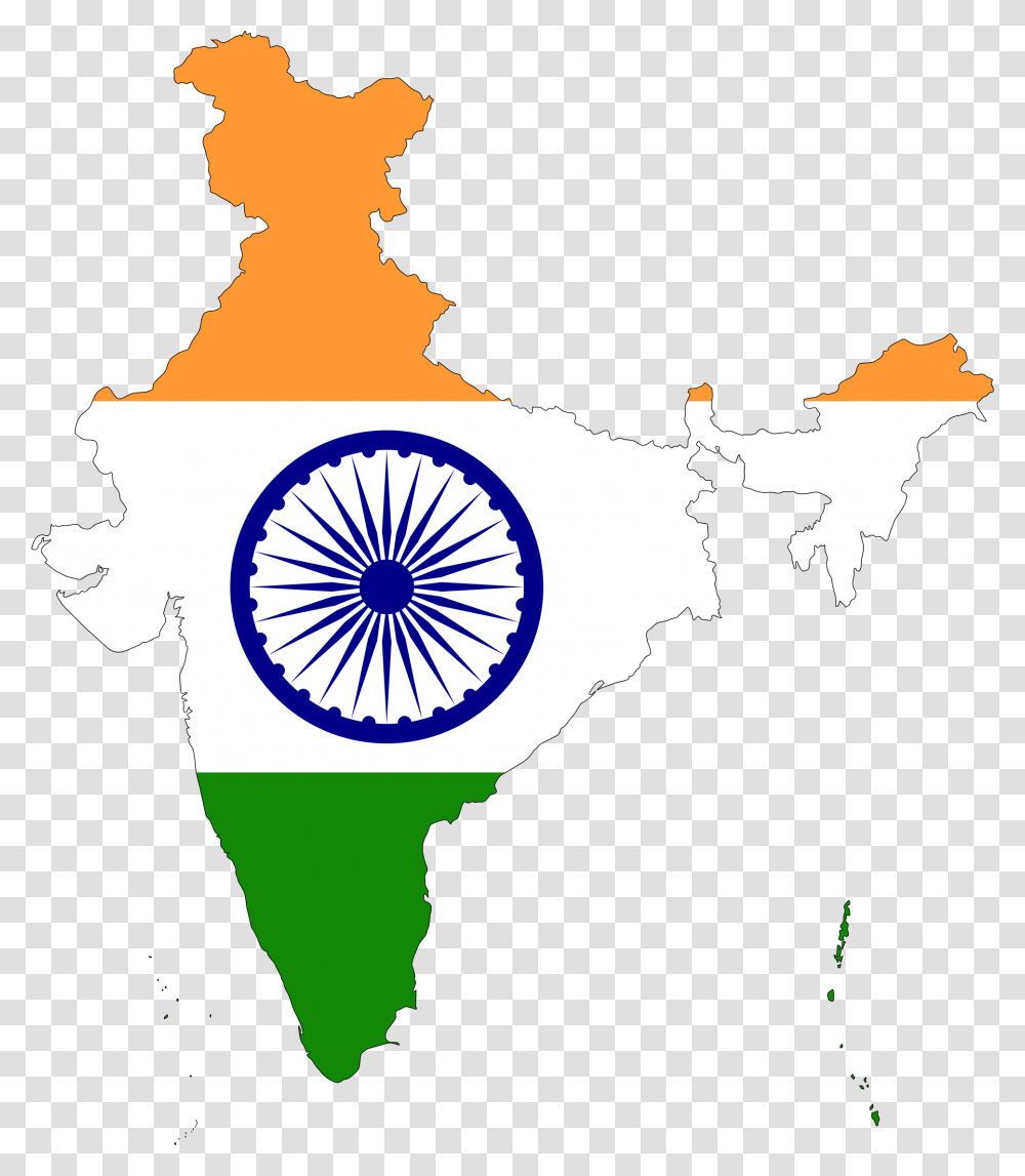 Map Of India With Flag, Silhouette, Person Transparent Png