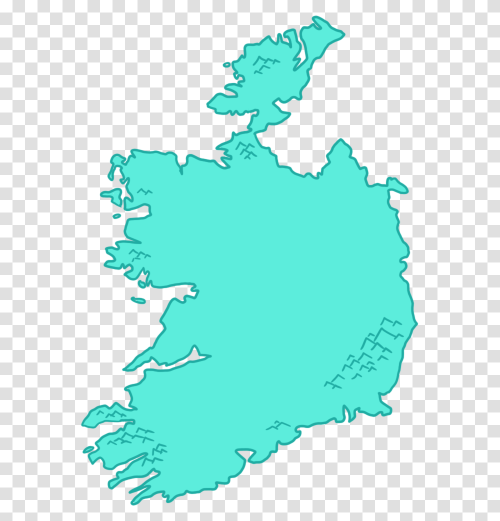 Map Of Ireland, Nature, Water, Outdoors, Diagram Transparent Png