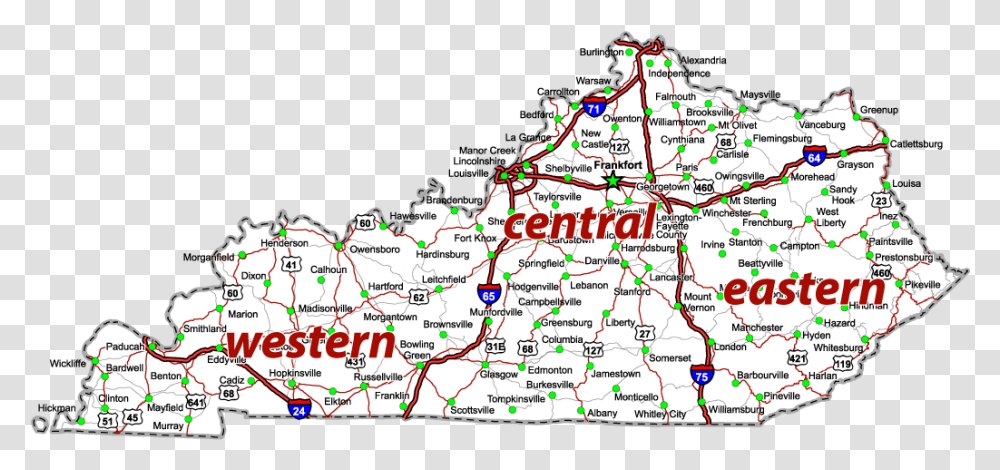 Map Of Kentucky Proctors, Plot, Diagram, Atlas, Birthday Cake Transparent Png