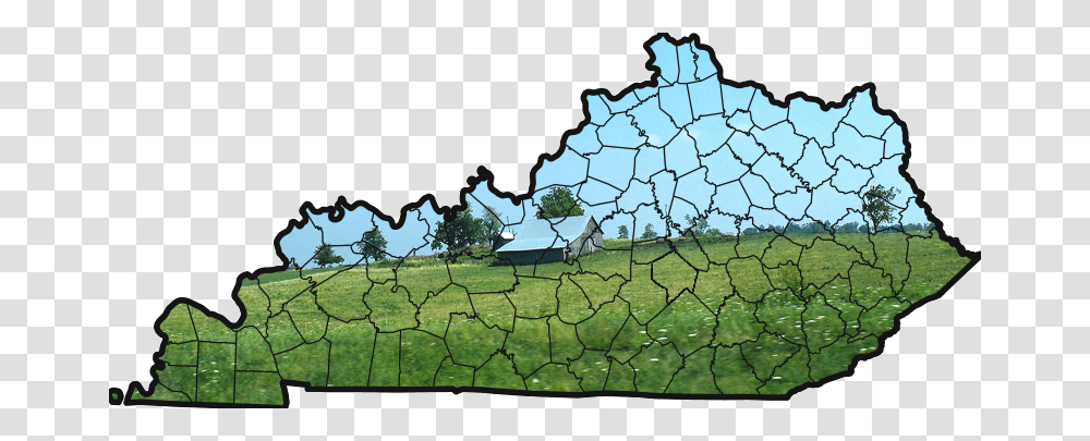 Map Of Kentucky With Farm Background, Plot, Diagram, Atlas, Land Transparent Png