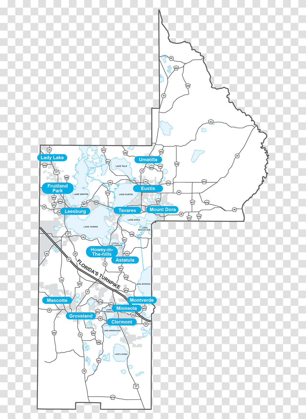 Map Of Lake County Fl, Diagram, Plot, Atlas, Outdoors Transparent Png