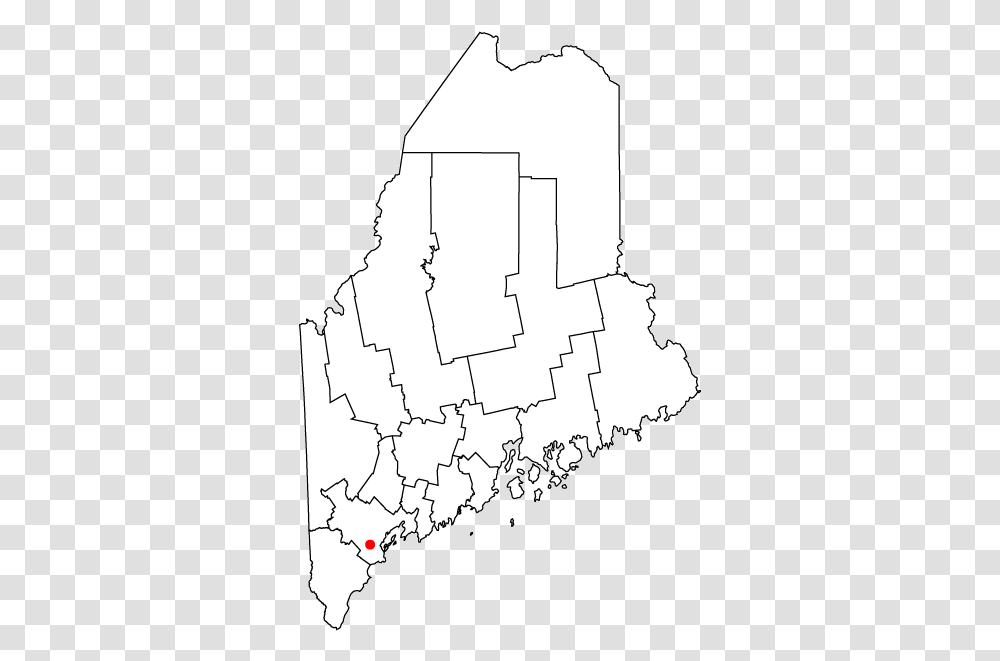 Map Of Maine Highlighting Westbrook Lewiston Maine On A Map, Plot, Diagram, Atlas, Plan Transparent Png