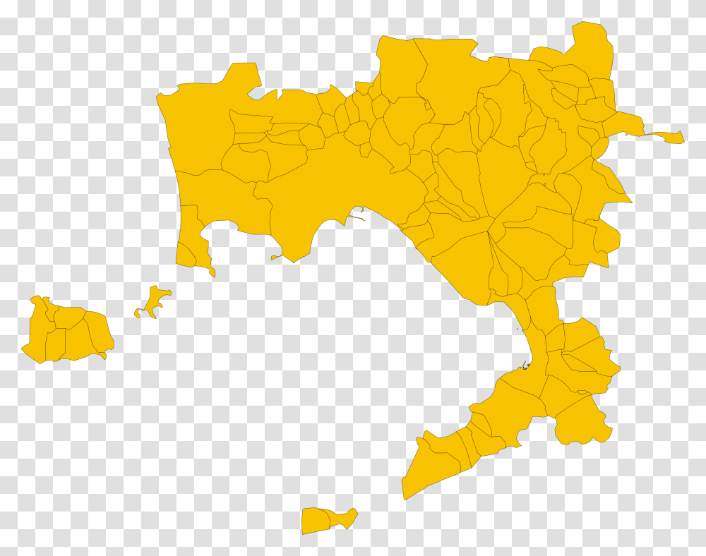 Map Of Metropolitan City Of Naples Region Campania, Leaf, Plant, Batman Logo Transparent Png