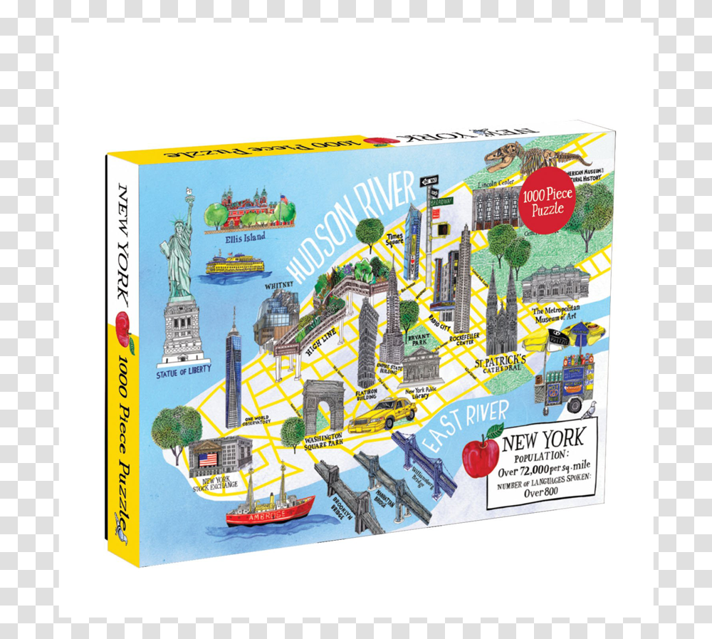 Map Of New York City Landmarks, Flyer, Poster, Paper, Advertisement Transparent Png