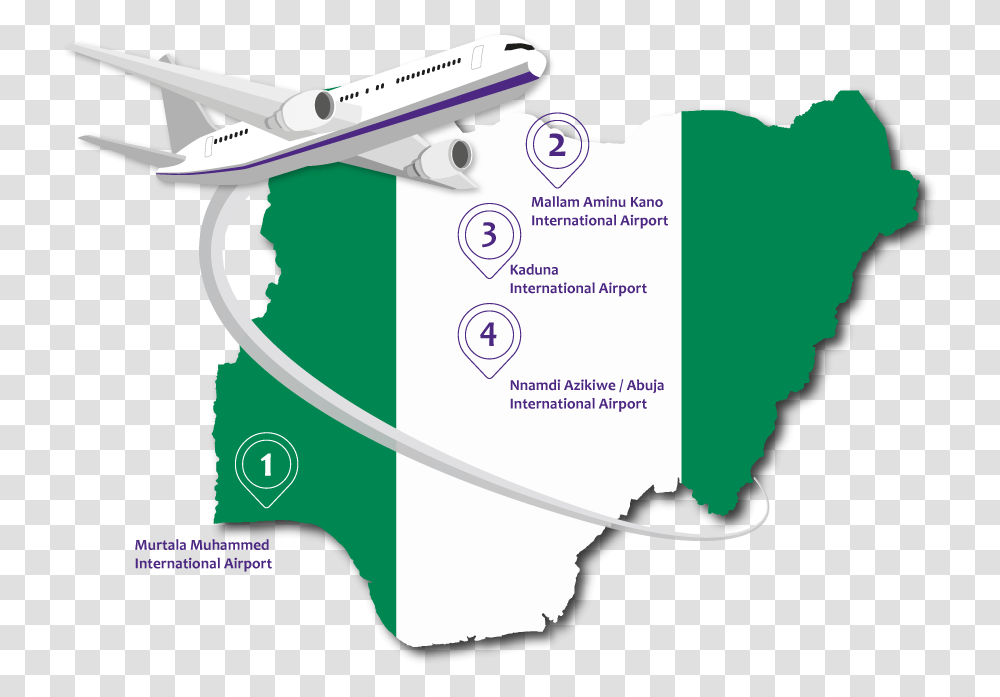 Map Of Nigeria, Aircraft, Vehicle, Transportation Transparent Png
