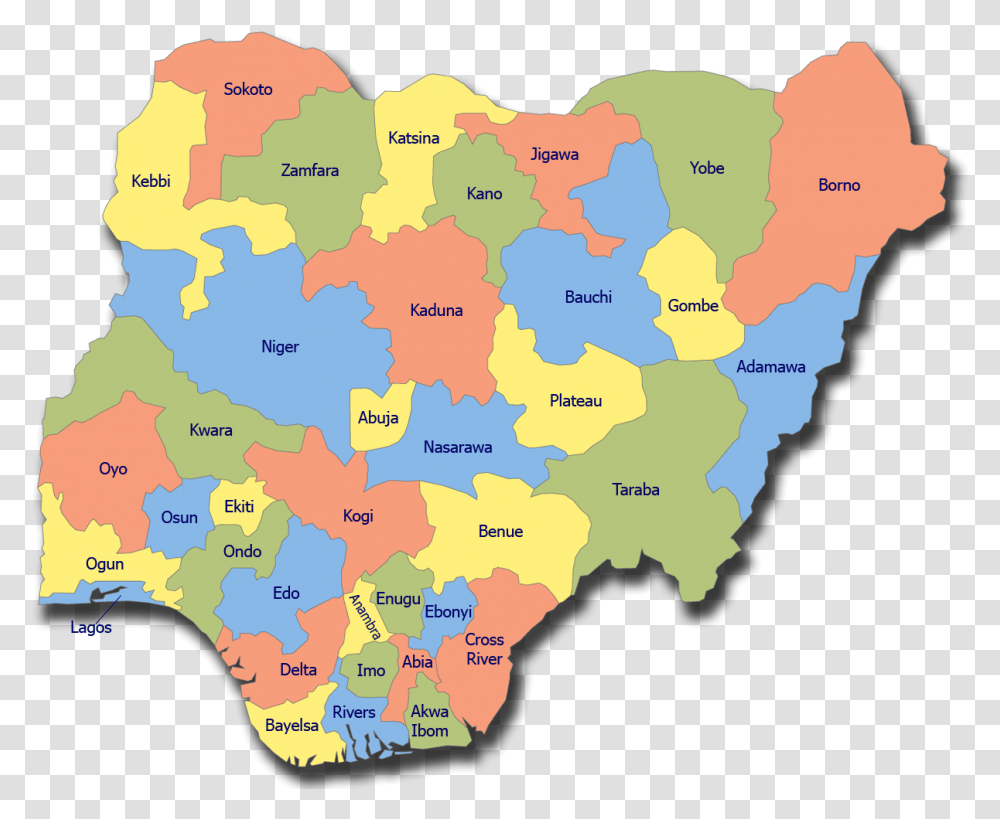Map Of Nigeria Download Hd Image Map Of Nigeria, Diagram, Atlas, Plot, Poster Transparent Png