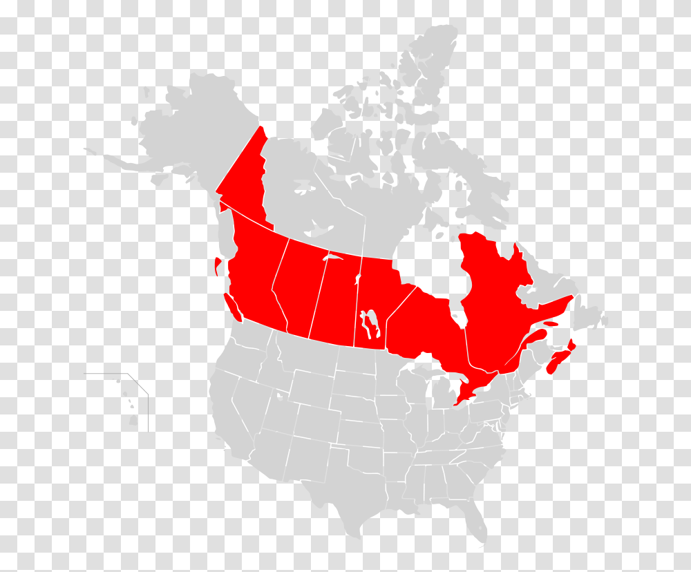 Map Of North America Highlighting Oca Archdiocese Of Canada, Person, Human Transparent Png