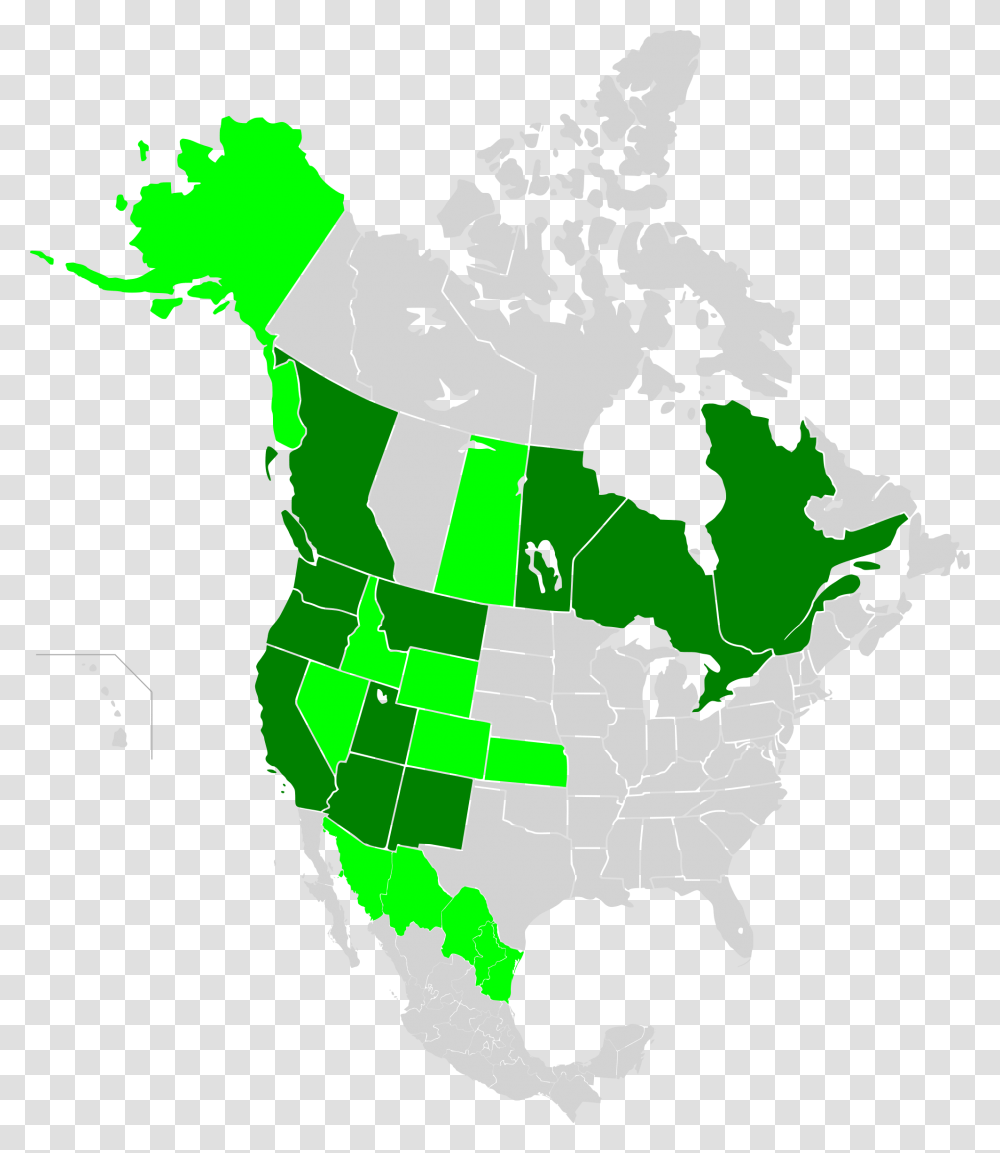 Map Of North America Wrcai Members, Diagram, Atlas, Plot Transparent Png