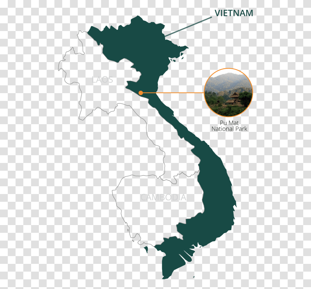 Map Of Pu Mat National Park In Vietnam Annamite Range Of Vietnam And Laos, Diagram, Atlas, Plot, Nature Transparent Png