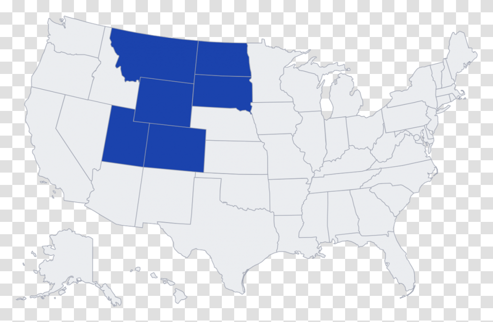 Map Of Rmadac Covered Us States Rocky Mountain Region Blank Map, Diagram, Atlas, Plot, Person Transparent Png