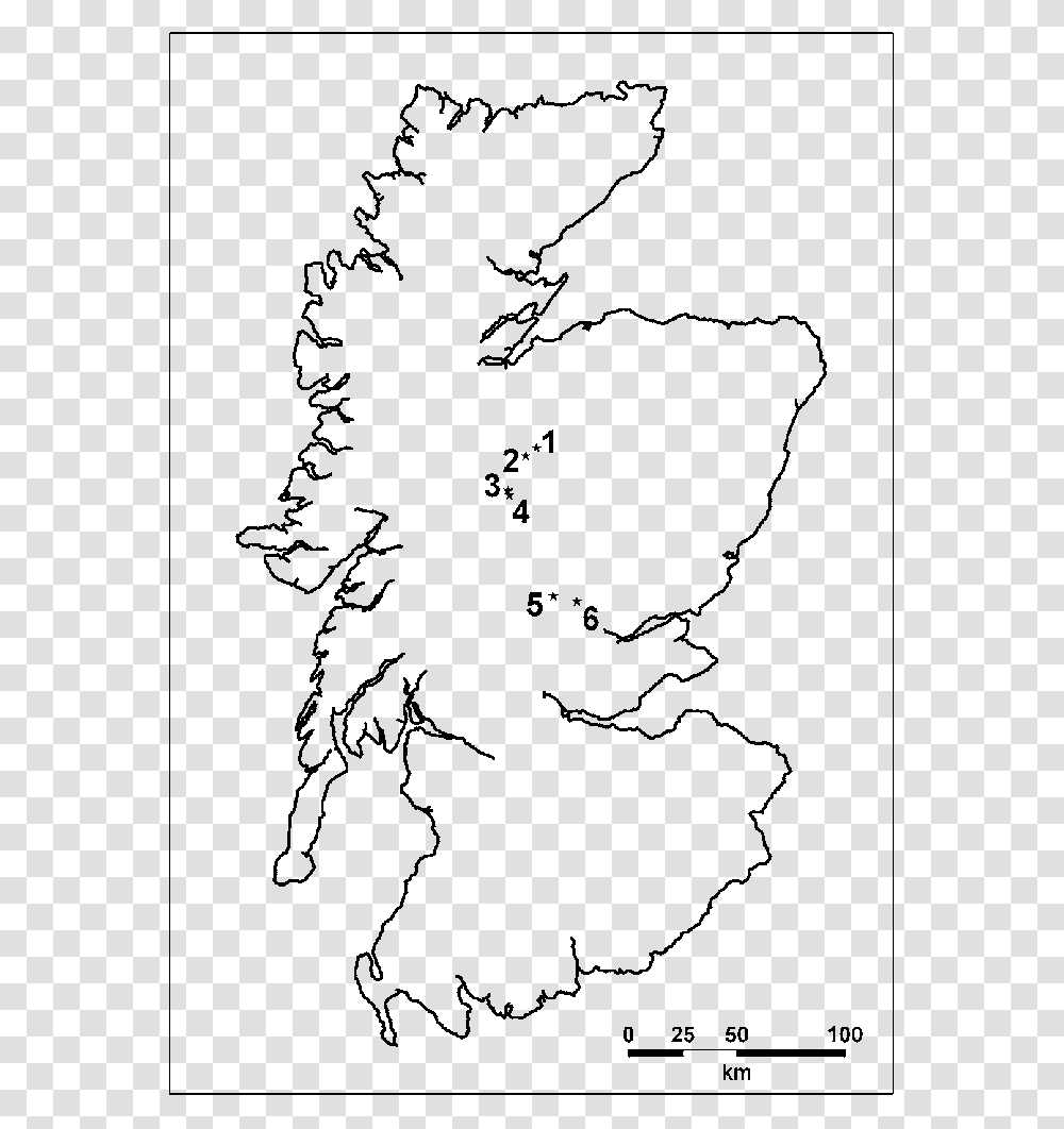 Map Of Scotland, Drawing, Sketch Transparent Png
