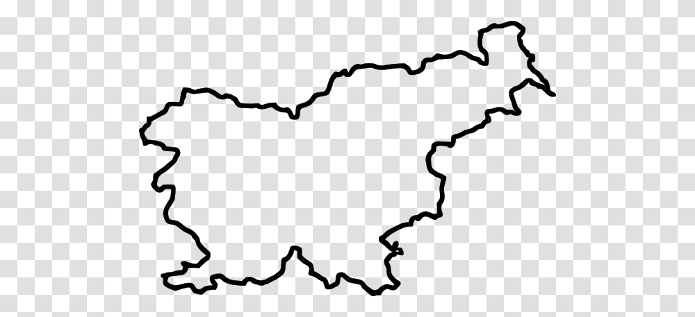 Map Of Slovenia, Stencil, Plot, Stain, Hand Transparent Png