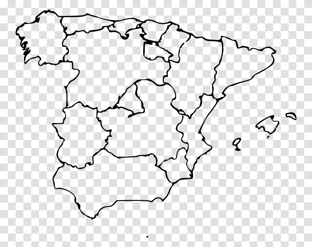 Map Of Spain Svg Clip Arts Spain Map Clipart, Gray, World Of Warcraft Transparent Png