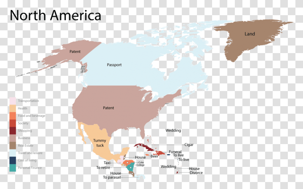 Map Of The Most Googled Products In North America One Country In North America, Poster, Advertisement, Diagram, Plot Transparent Png