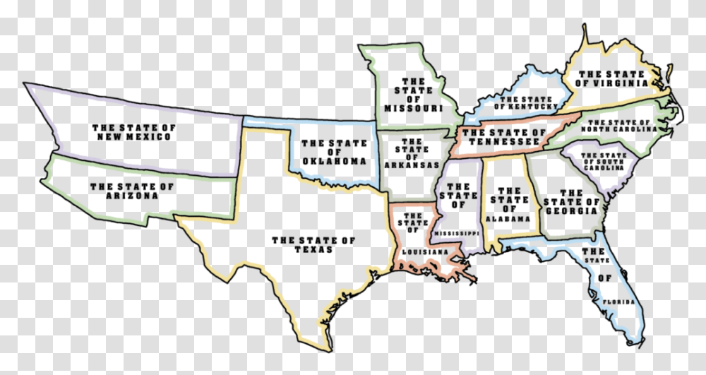 Map Of The Second Confederate States America By Theko9isalive Confederate States Only Map, Plot, Bow, Diagram, Plan Transparent Png