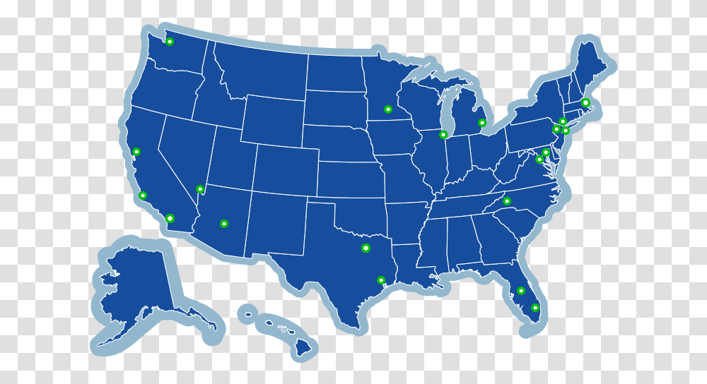 Map Of The United States Showing Airports That Already John F. Kennedy Library, Plot, Diagram, Nature, Atlas Transparent Png