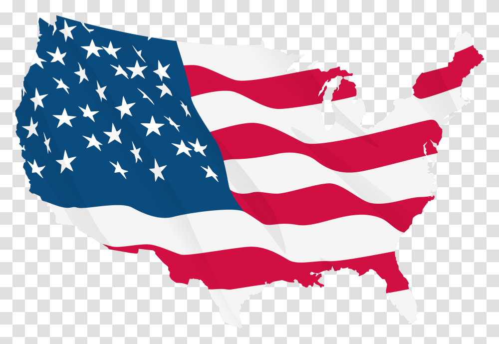 Map Of The United States Us Map Flag Background, American Flag Transparent Png