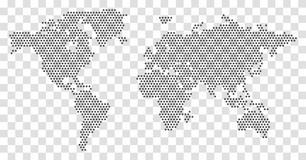 Map Of The World Image No Background Download Dot World Map Red, Animal, Mammal Transparent Png